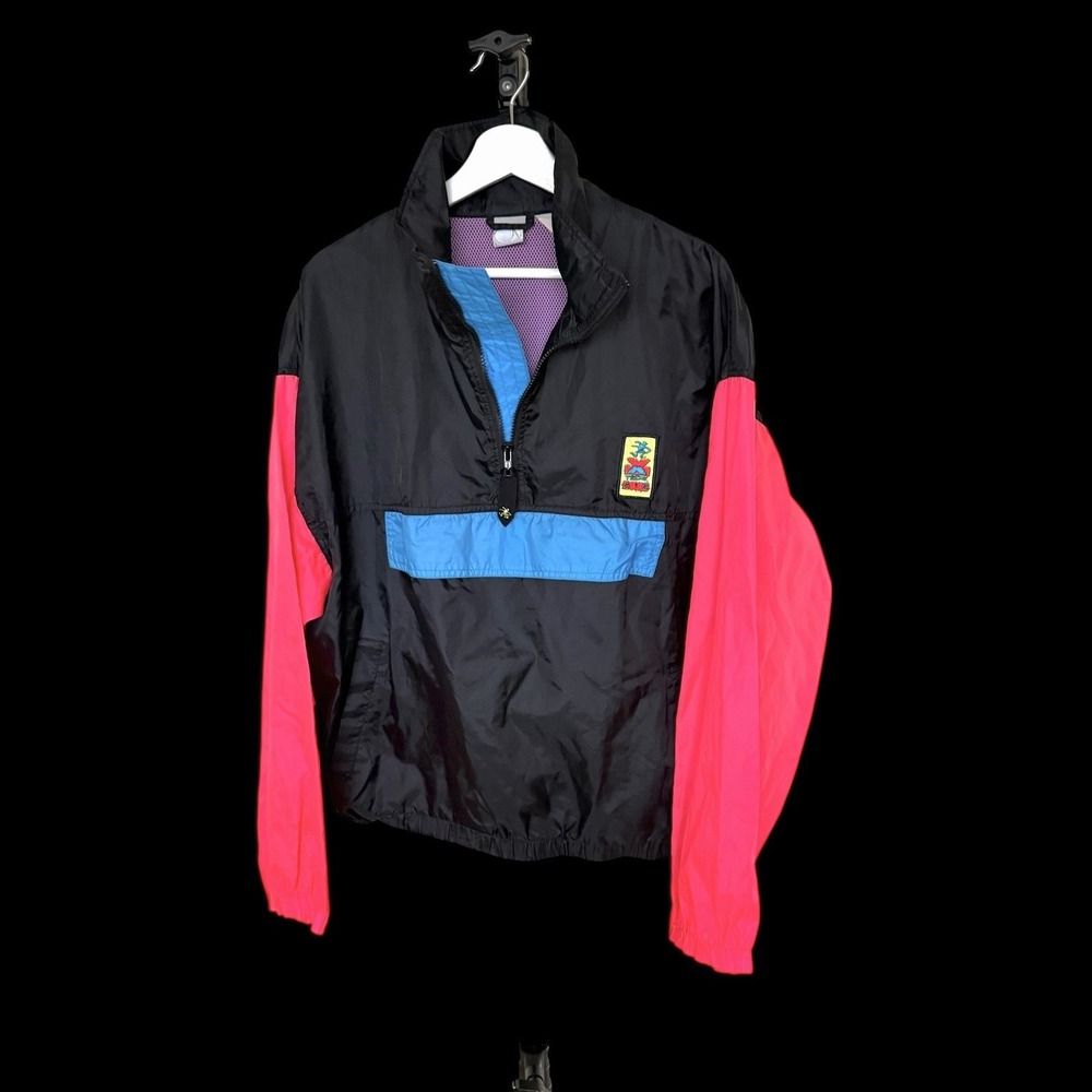 Vintage 80's Ocean Pacific Jacket M/L Colorblock Anorak Windbreaker Pullover‎